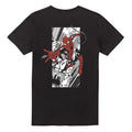 Black - Back - Spider-Man Mens City T-Shirt