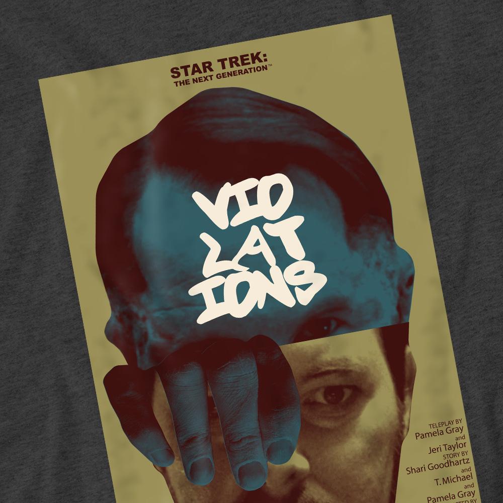 Charcoal - Pack Shot - Star Trek Unisex Adult The Next Generation Season 5 Episode 12 T-Shirt