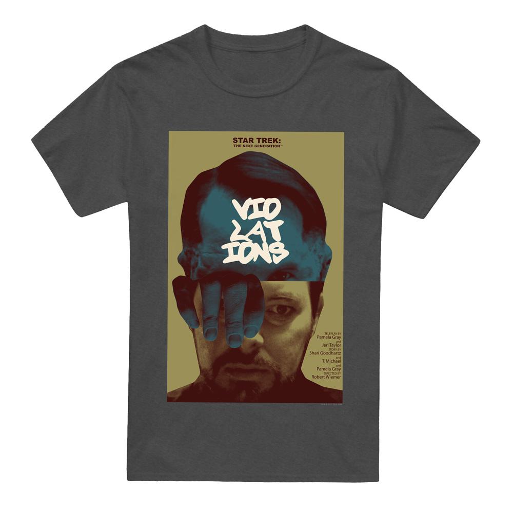 Charcoal - Front - Star Trek Unisex Adult The Next Generation Season 5 Episode 12 T-Shirt
