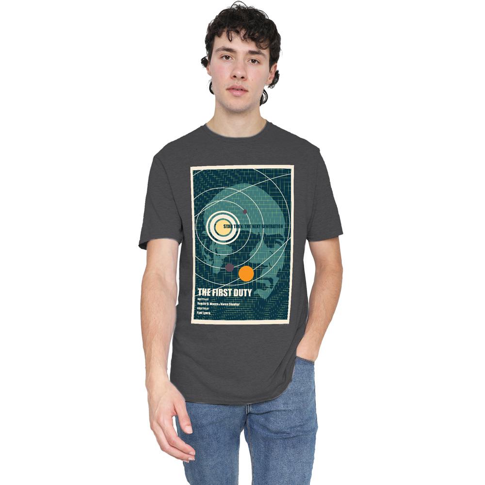 Charcoal - Side - Star Trek Unisex Adult The Next Generation Season 5 Episode 19 T-Shirt