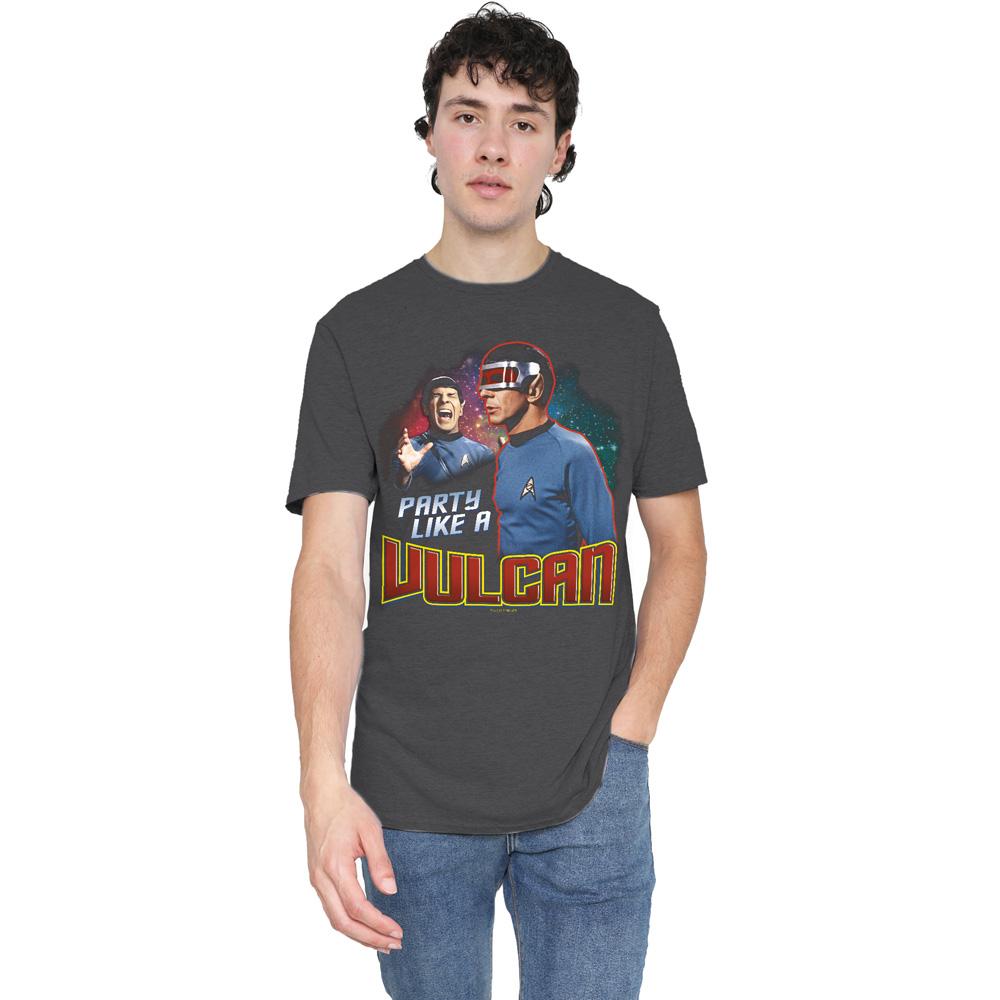 Charcoal - Lifestyle - Star Trek Unisex Adult Party Like a Vulcan T-Shirt