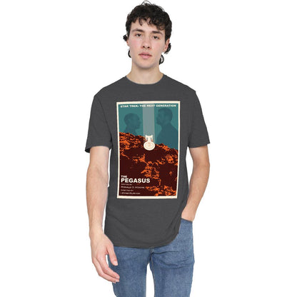 Charcoal - Side - Star Trek Unisex Adult The Next Generation Season 7 Episode 12 T-Shirt