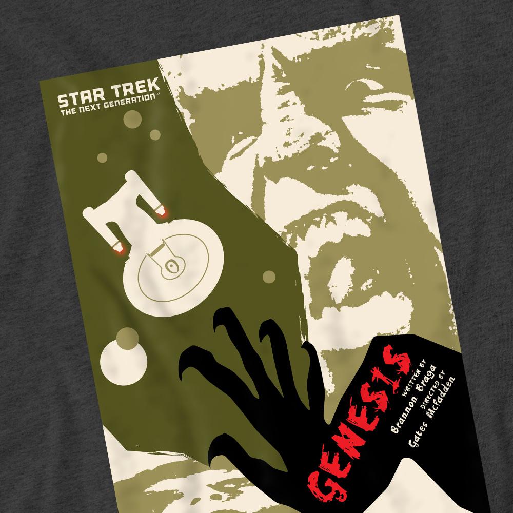 Charcoal - Pack Shot - Star Trek Unisex Adult The Next Generation Season 7 Episode 19 T-Shirt