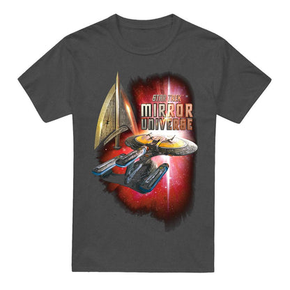Charcoal - Front - Star Trek Unisex Adult Mirror Enterprise T-Shirt