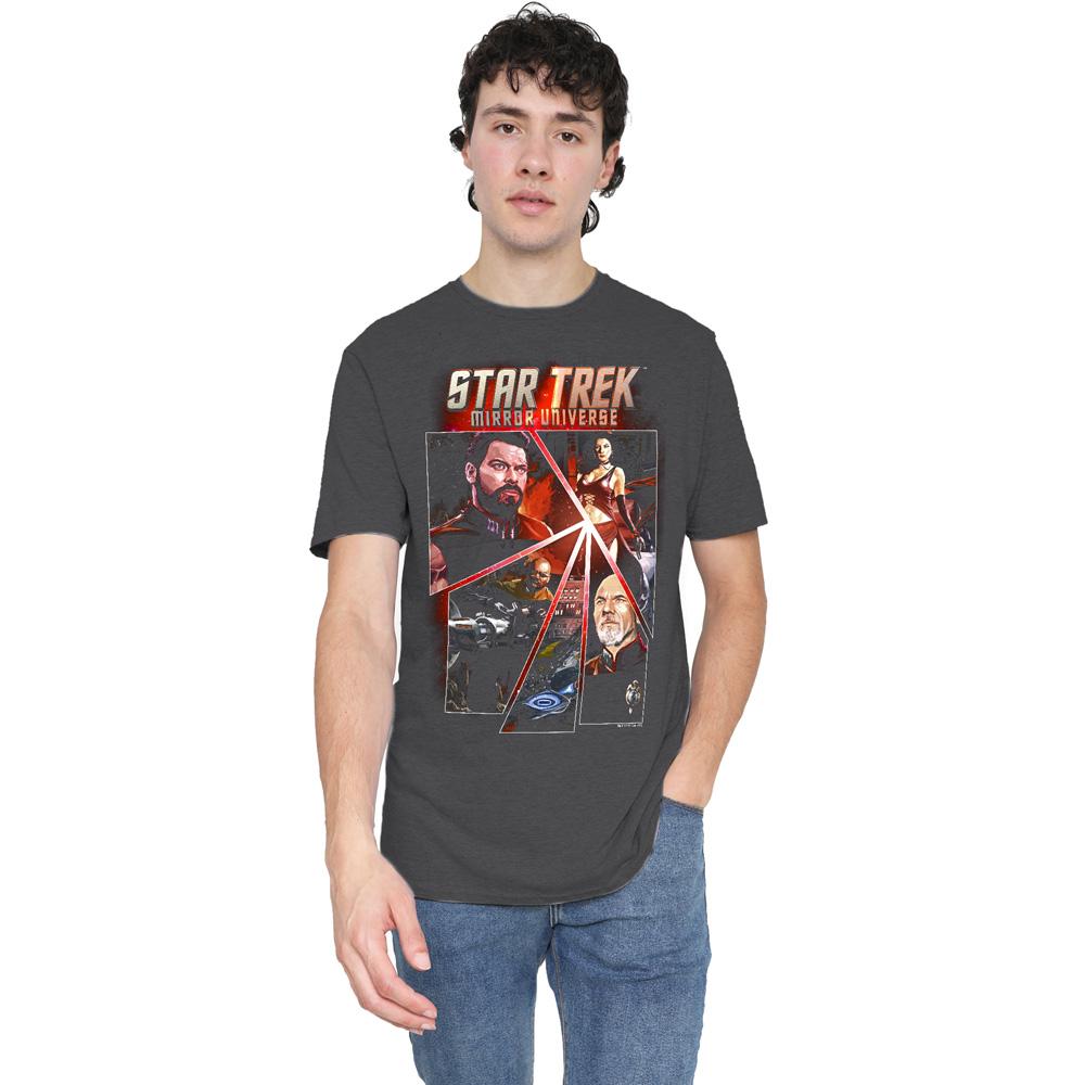 Charcoal - Lifestyle - Star Trek Unisex Adult Panels T-Shirt