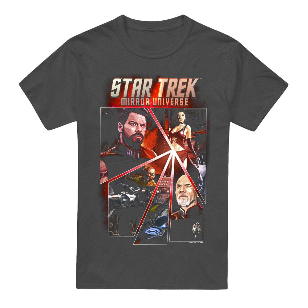 Charcoal - Front - Star Trek Unisex Adult Panels T-Shirt