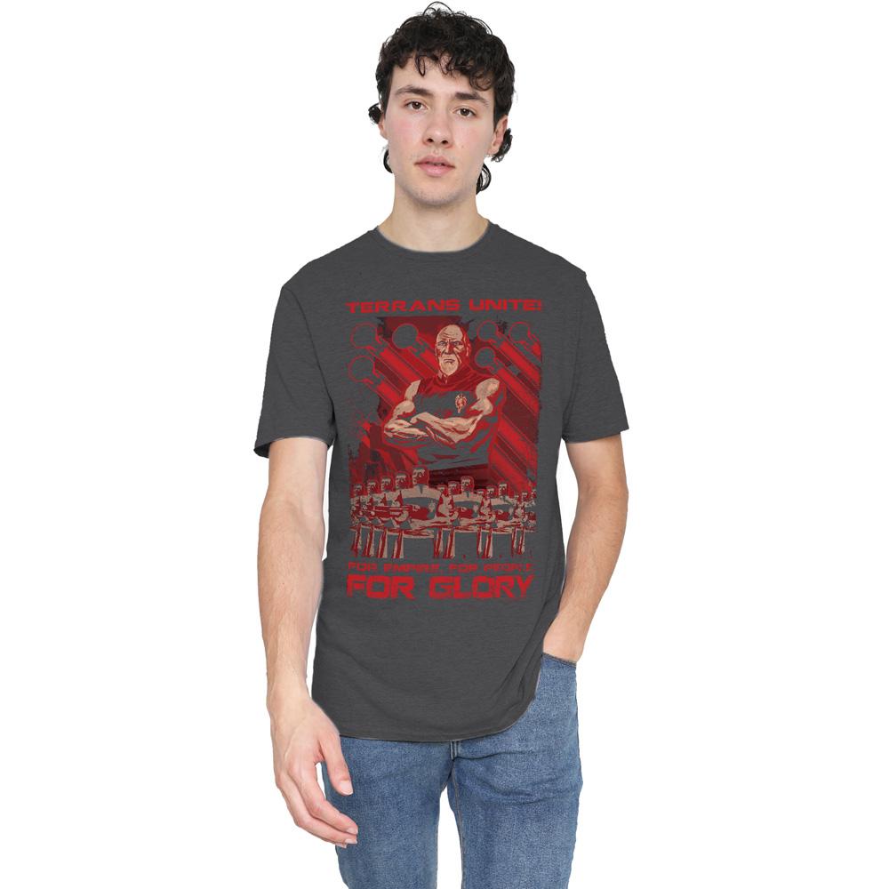 Charcoal - Lifestyle - Star Trek Unisex Adult Terrans Unite T-Shirt