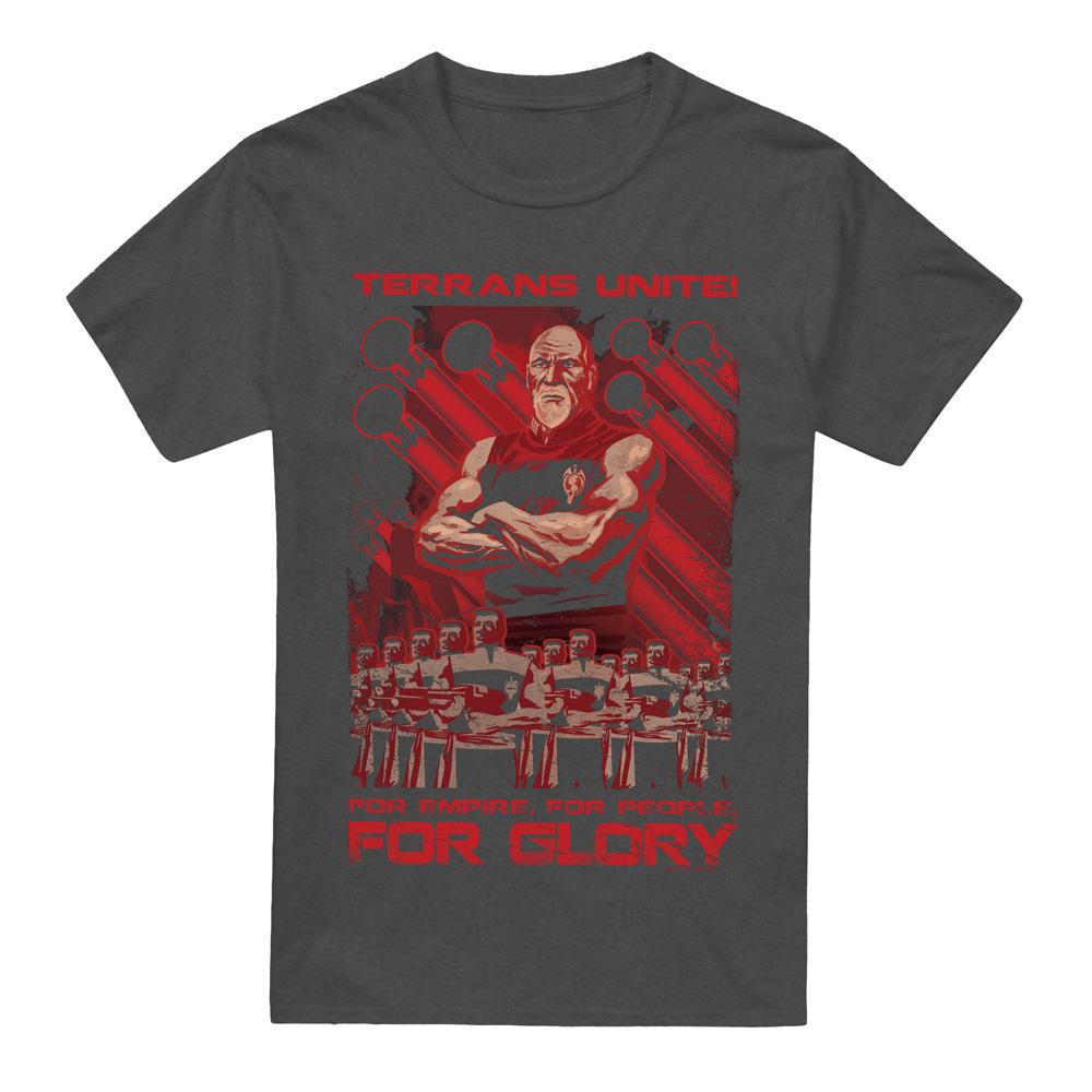 Charcoal - Front - Star Trek Unisex Adult Terrans Unite T-Shirt