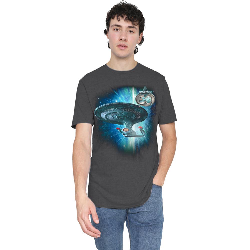Charcoal - Lifestyle - Star Trek Unisex Adult Ship 30 T-Shirt