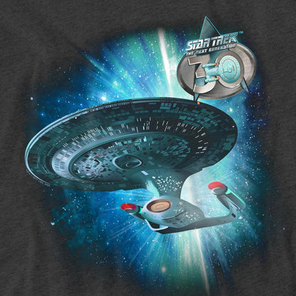 Charcoal - Pack Shot - Star Trek Unisex Adult Ship 30 T-Shirt