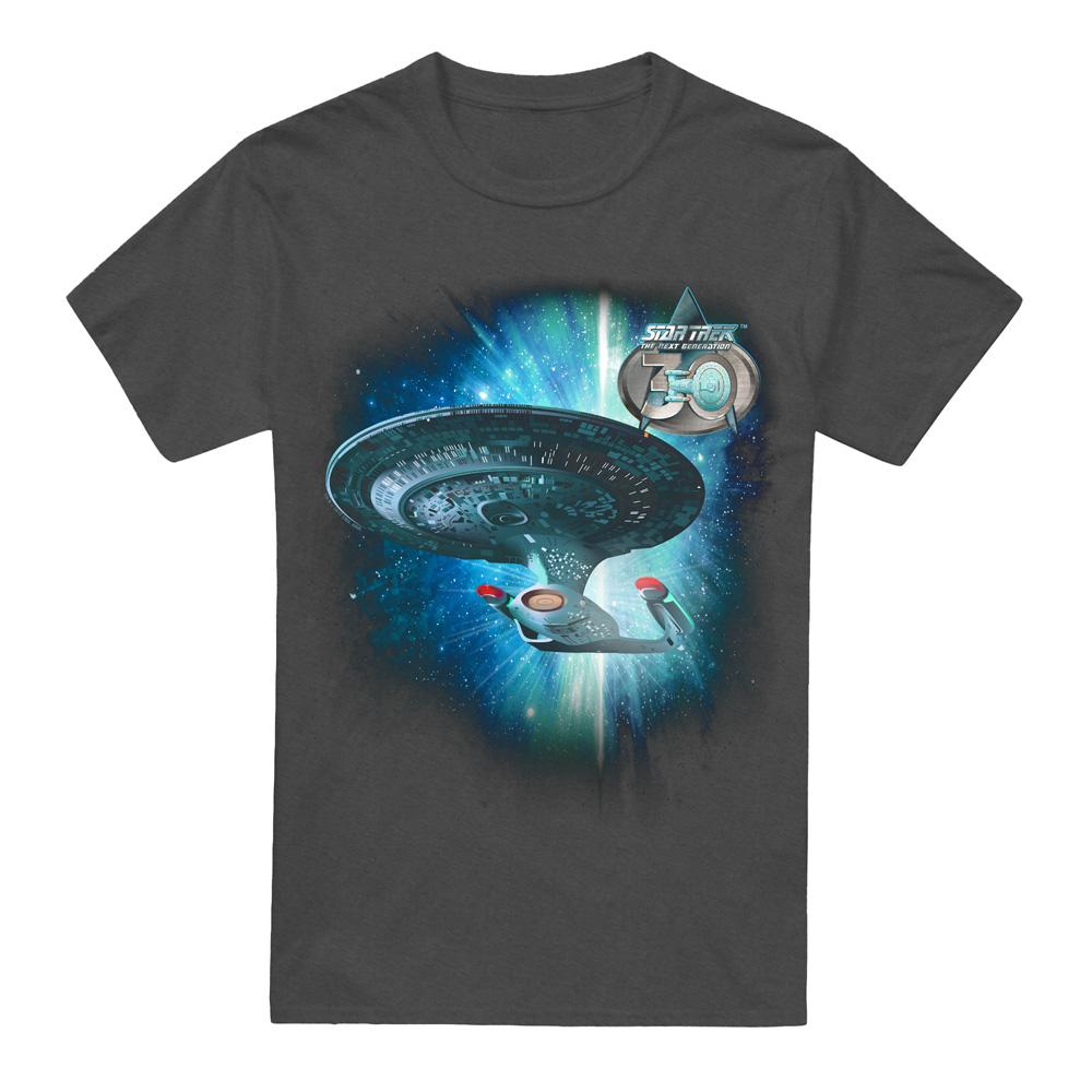 Charcoal - Front - Star Trek Unisex Adult Ship 30 T-Shirt