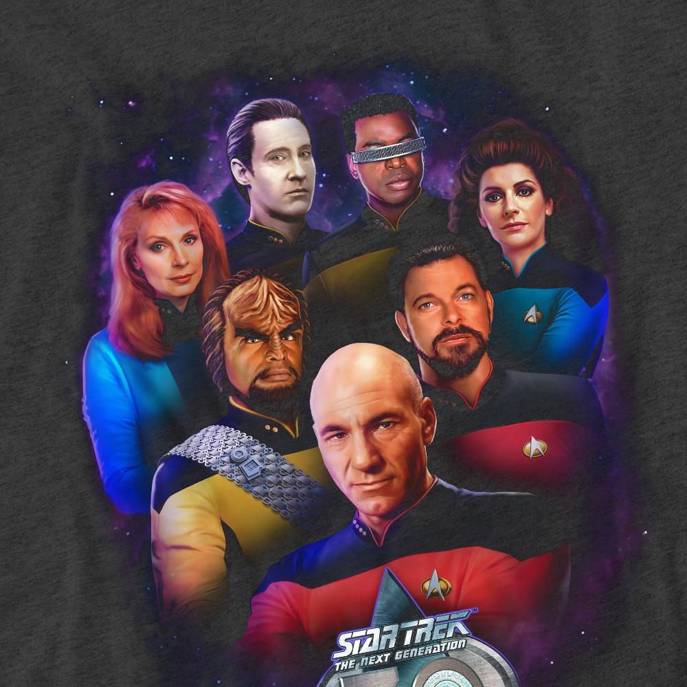 Charcoal - Pack Shot - Star Trek Unisex Adult 30 Crew T-Shirt