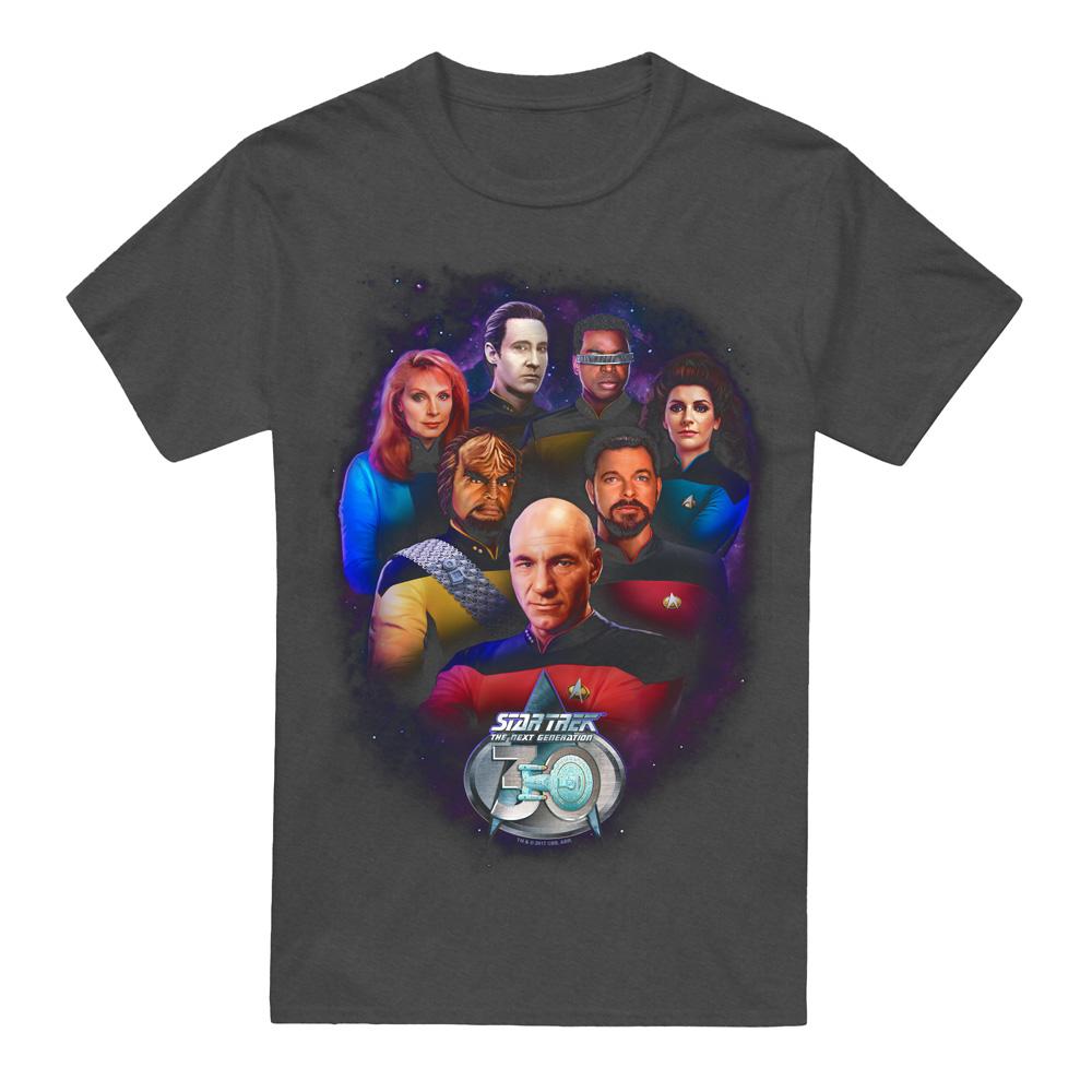 Charcoal - Front - Star Trek Unisex Adult 30 Crew T-Shirt