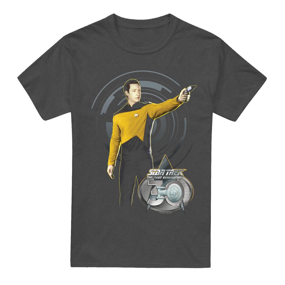 Charcoal - Front - Star Trek Unisex Adult 30 Data T-Shirt