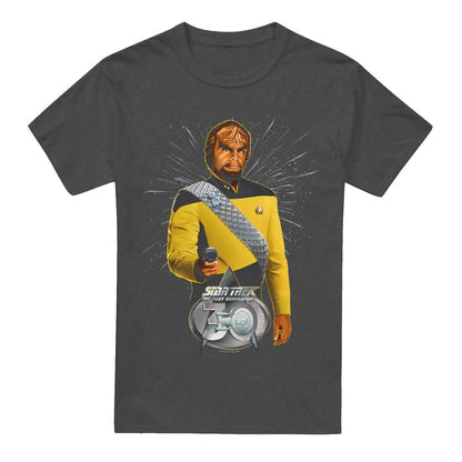 Charcoal - Front - Star Trek Unisex Adult 30 Worf T-Shirt