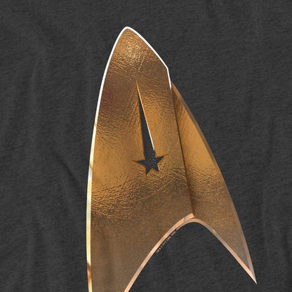 Charcoal - Pack Shot - Star Trek: Discovery Unisex Adult Command Shield T-Shirt