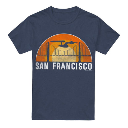 Navy - Front - Star Trek Unisex Adult San Francisco Trek T-Shirt