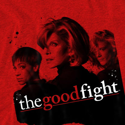 Red - Pack Shot - The Good Fight Unisex Adult Diane Lucca & Maia T-Shirt