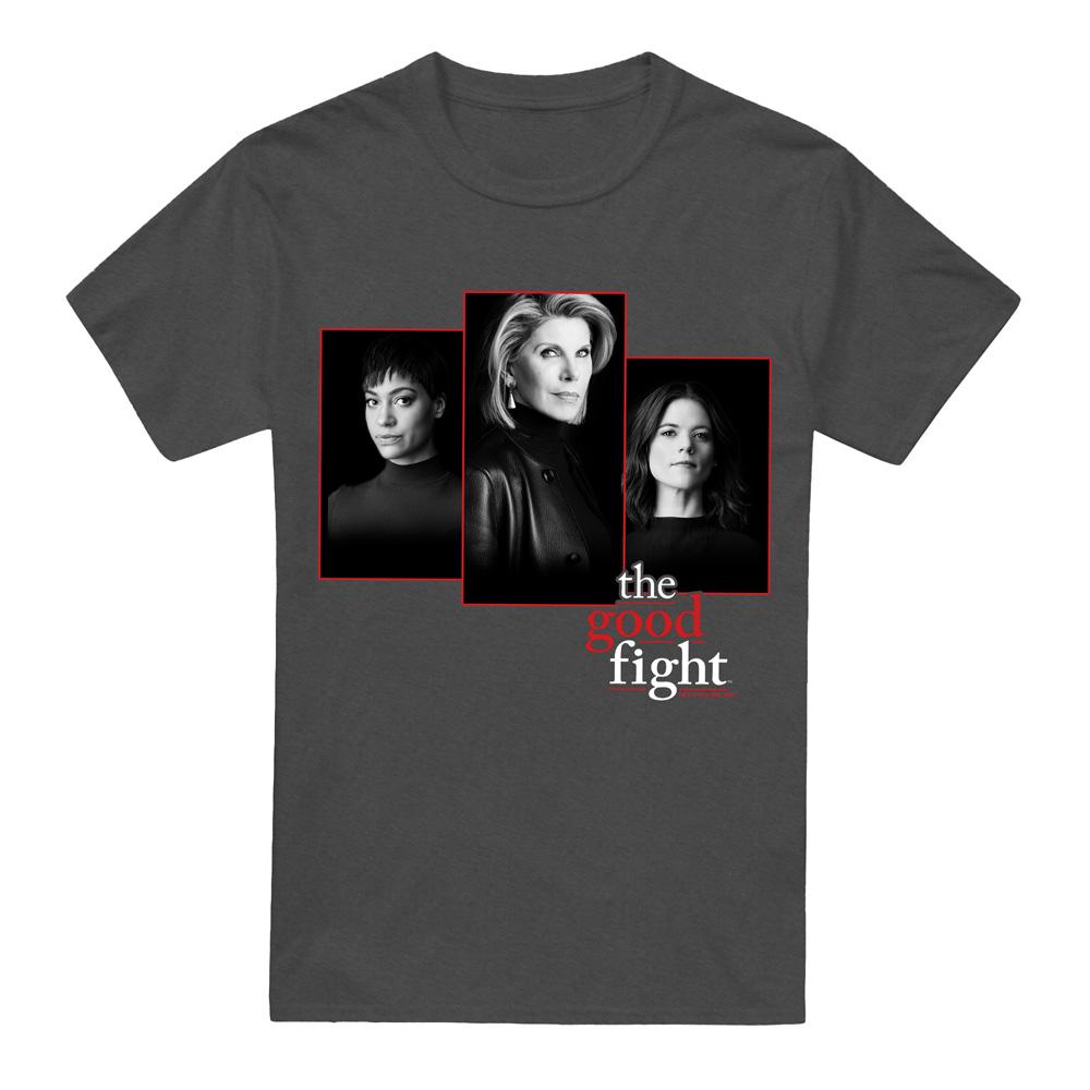 Charcoal - Front - The Good Fight Unisex Adult Cast T-Shirt
