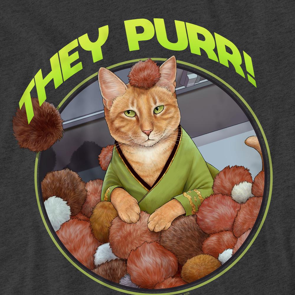 Charcoal - Pack Shot - Star Trek Unisex Adult The Purr T-Shirt