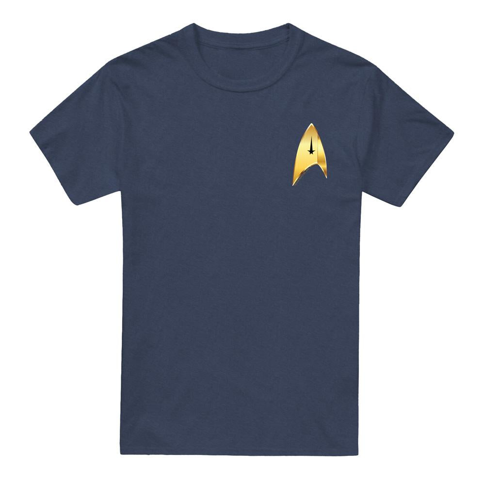 Navy - Front - Star Trek: Discovery Unisex Adult Command Badge T-Shirt