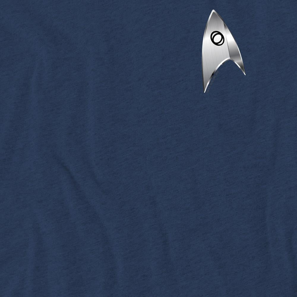 Navy - Pack Shot - Star Trek: Discovery Unisex Adult Sciences Badge T-Shirt