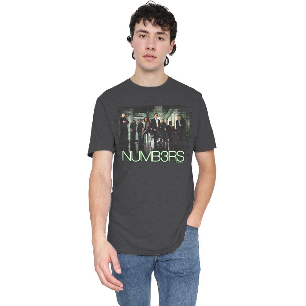 Charcoal - Lifestyle - Numb3rs Unisex Adult Cast T-Shirt