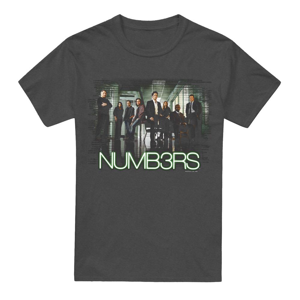 Charcoal - Front - Numb3rs Unisex Adult Cast T-Shirt