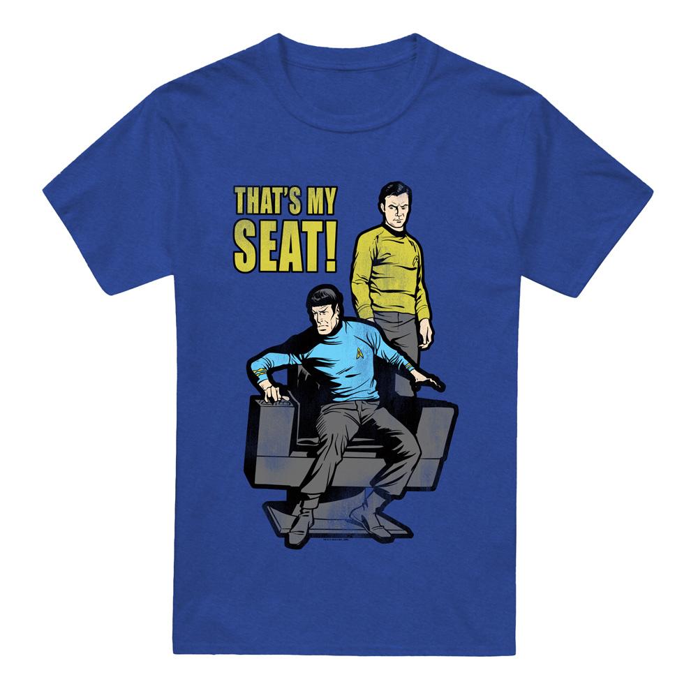 Royal Blue - Front - Star Trek Unisex Adult My Seat T-Shirt