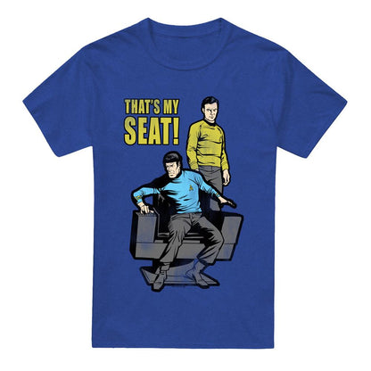 Royal Blue - Front - Star Trek Unisex Adult My Seat T-Shirt