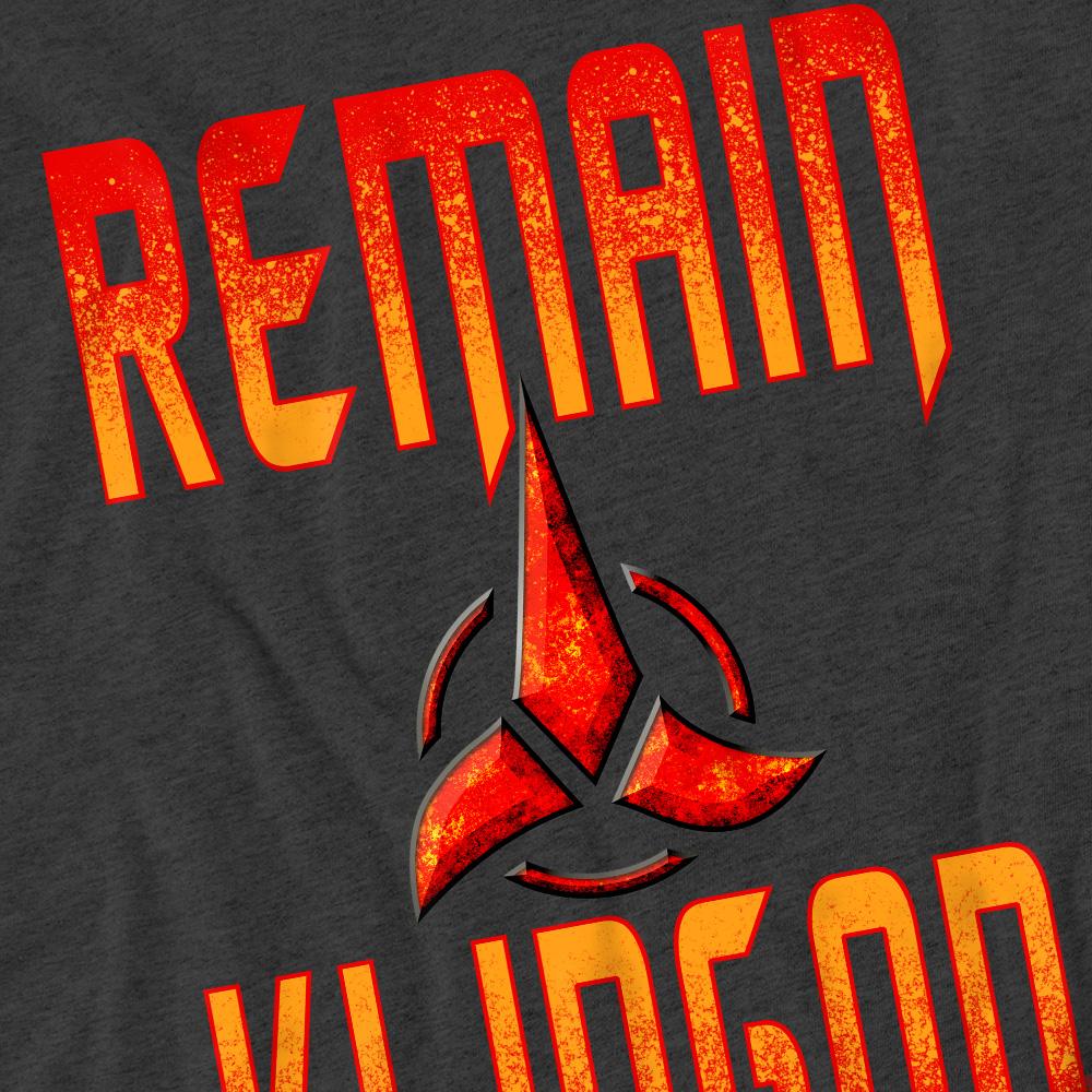 Charcoal - Pack Shot - Star Trek: Discovery Unisex Adult Remain Klingon T-Shirt