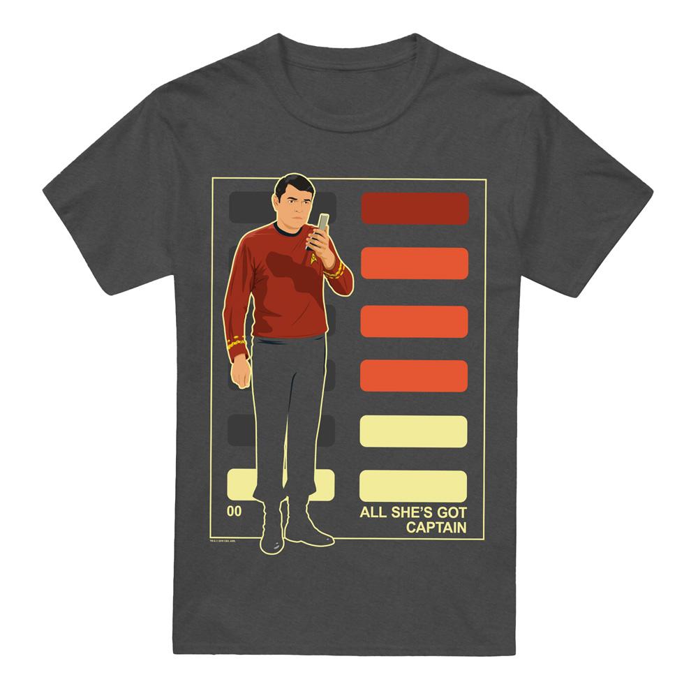 Charcoal - Front - Star Trek Unisex Adult All She´s Got Captain T-Shirt