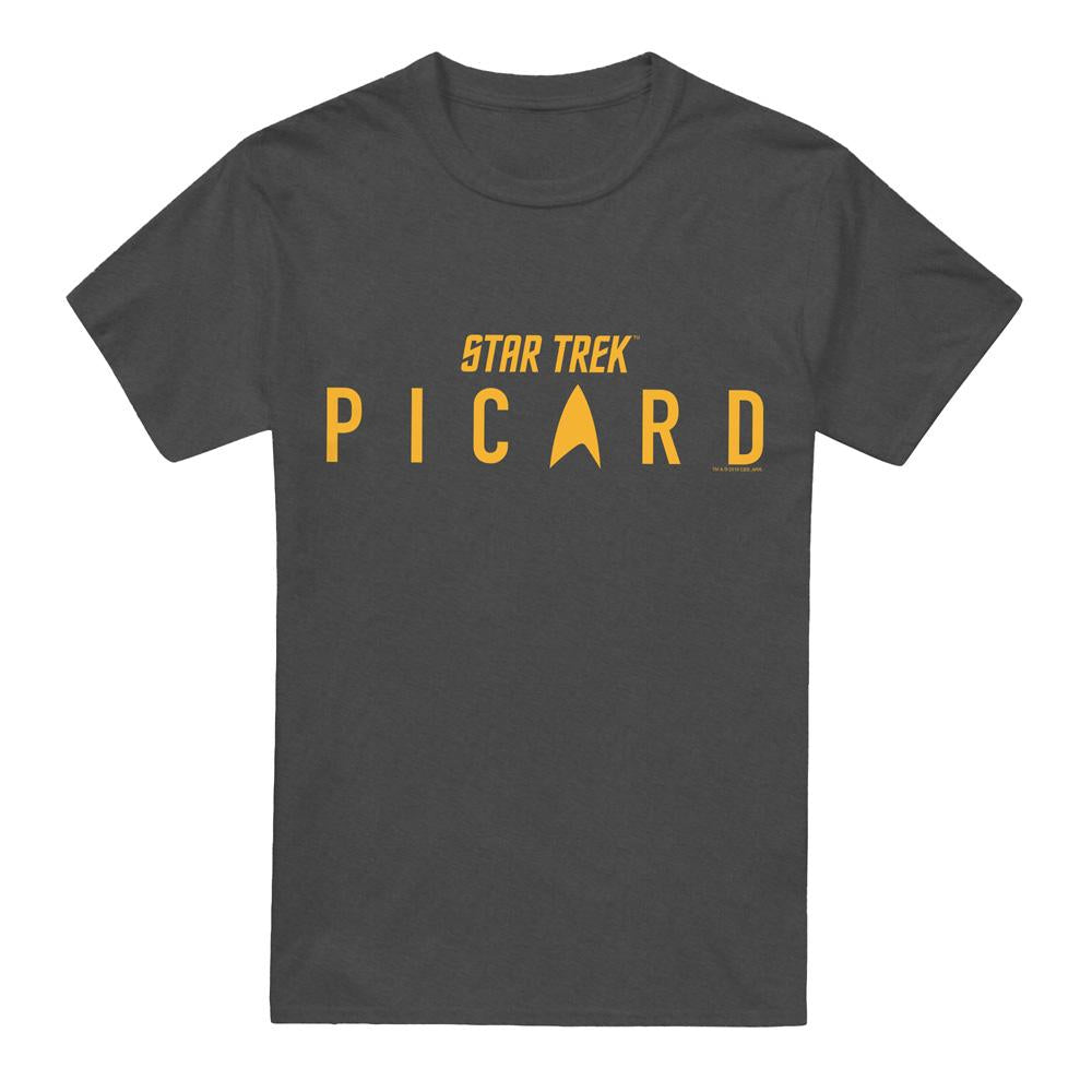 Charcoal - Front - Star Trek: Picard Unisex Adult Logo T-Shirt