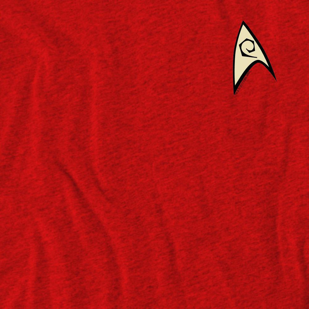 Red - Pack Shot - Star Trek Unisex Adult Engineering Uniform T-Shirt