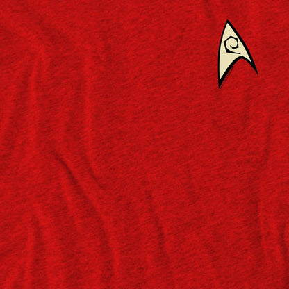 Red - Pack Shot - Star Trek Unisex Adult Engineering Uniform T-Shirt