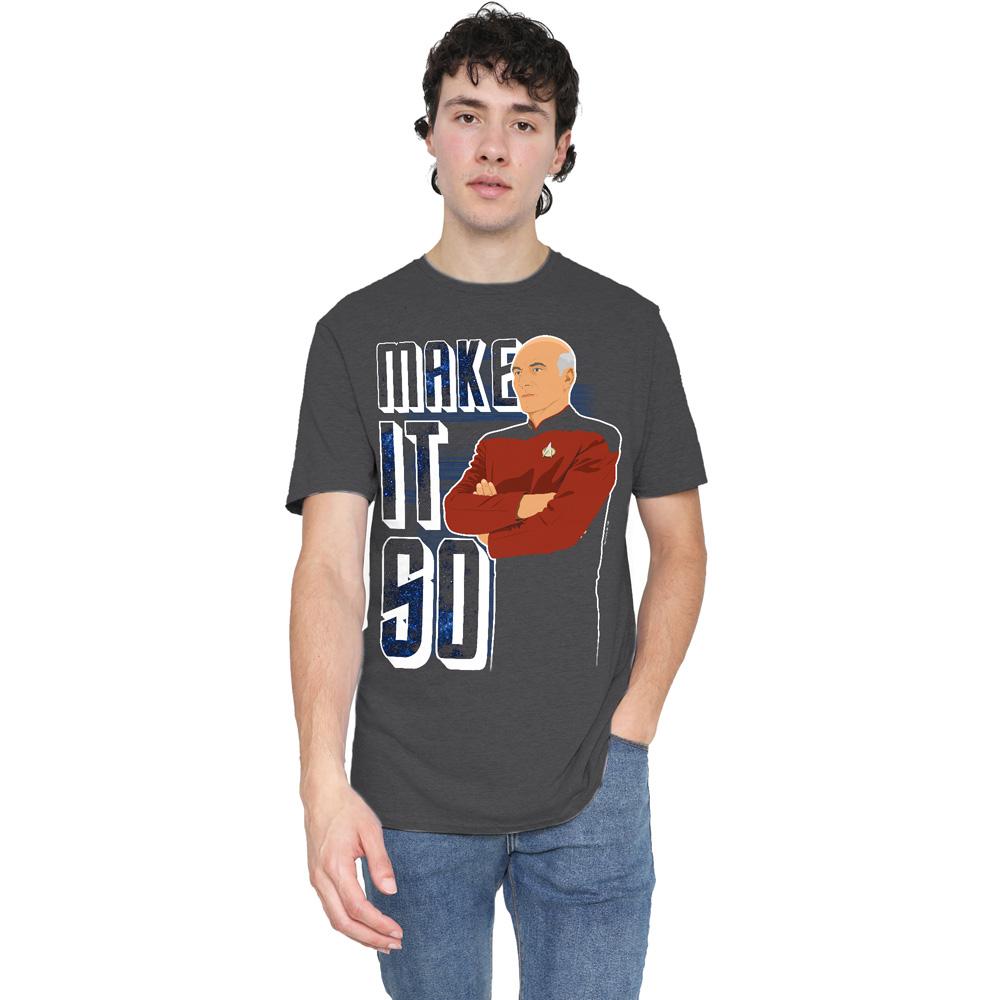 Charcoal - Lifestyle - Star Trek: The Next Generation Unisex Adult Make It So T-Shirt