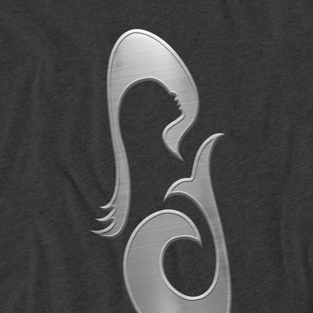 Charcoal - Pack Shot - Star Trek: Picard Unisex Adult La Sirena Metal Icon T-Shirt