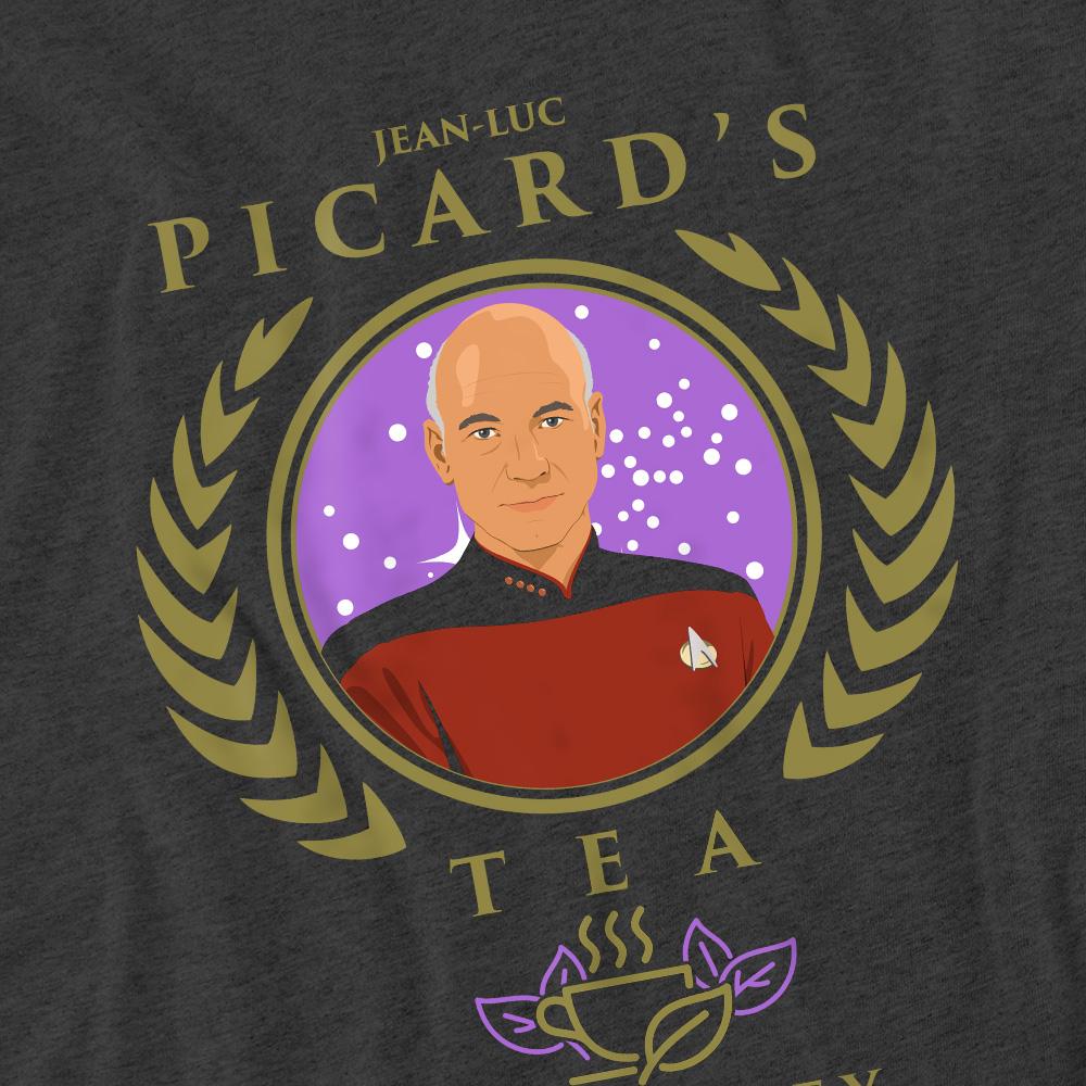 Charcoal - Pack Shot - Star Trek: The Next Generation Unisex Adult Tea. Earl Grey. Hot T-Shirt