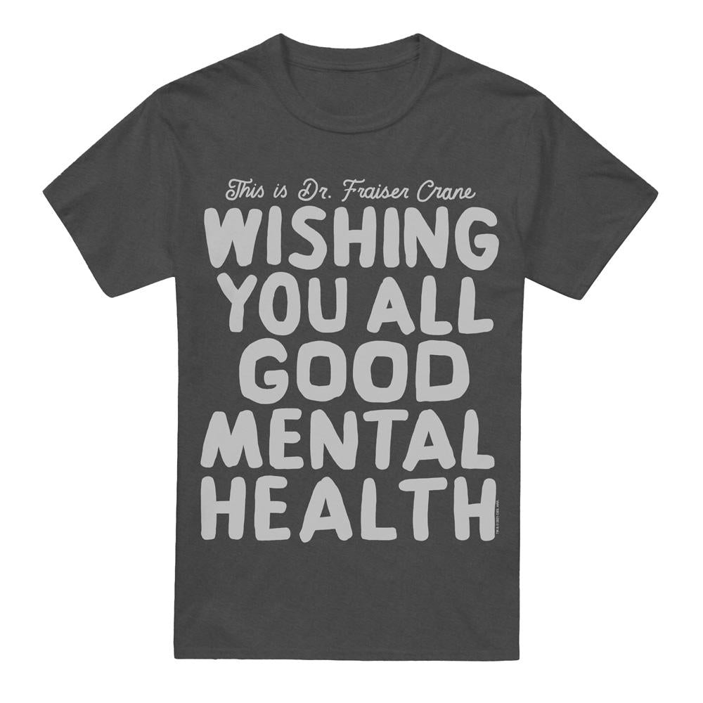 Charcoal - Front - Frasier Unisex Adult The Frasier Sign Off T-Shirt