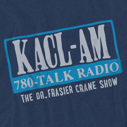 Navy - Pack Shot - Frasier Unisex Adult KACL-AM Talk T-Shirt