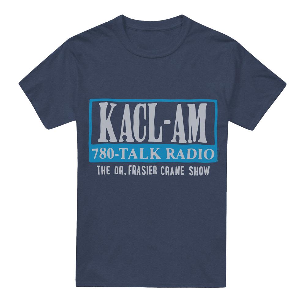 Navy - Front - Frasier Unisex Adult KACL-AM Talk T-Shirt