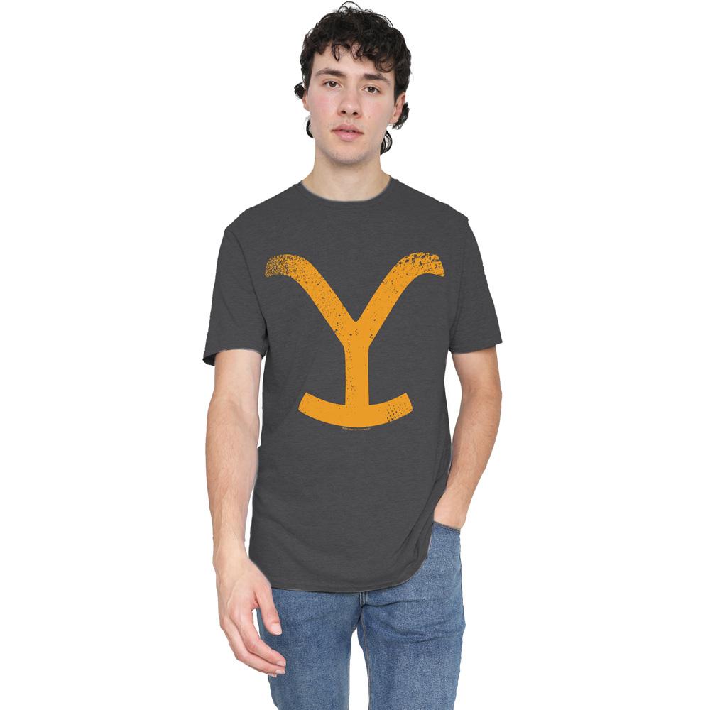 Charcoal - Side - Yellowstone Unisex Adult Large Brand T-Shirt