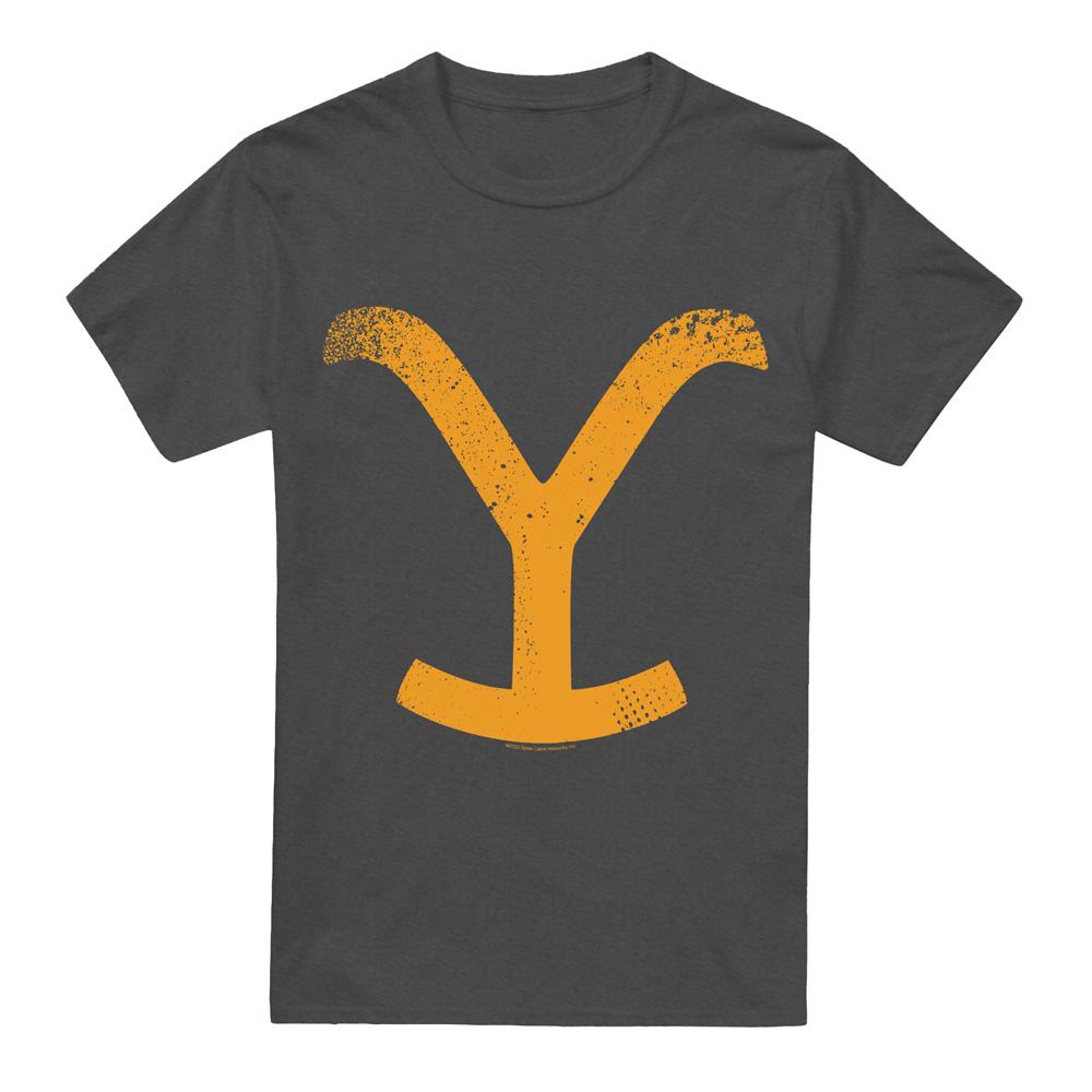 Charcoal - Front - Yellowstone Unisex Adult Large Brand T-Shirt