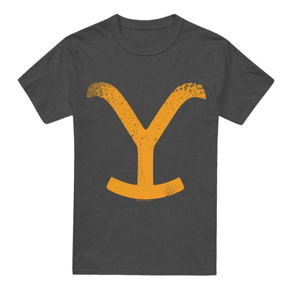 Charcoal - Front - Yellowstone Unisex Adult Large Brand T-Shirt