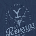 Navy - Pack Shot - Yellowstone Unisex Adult Revenge Skull T-Shirt