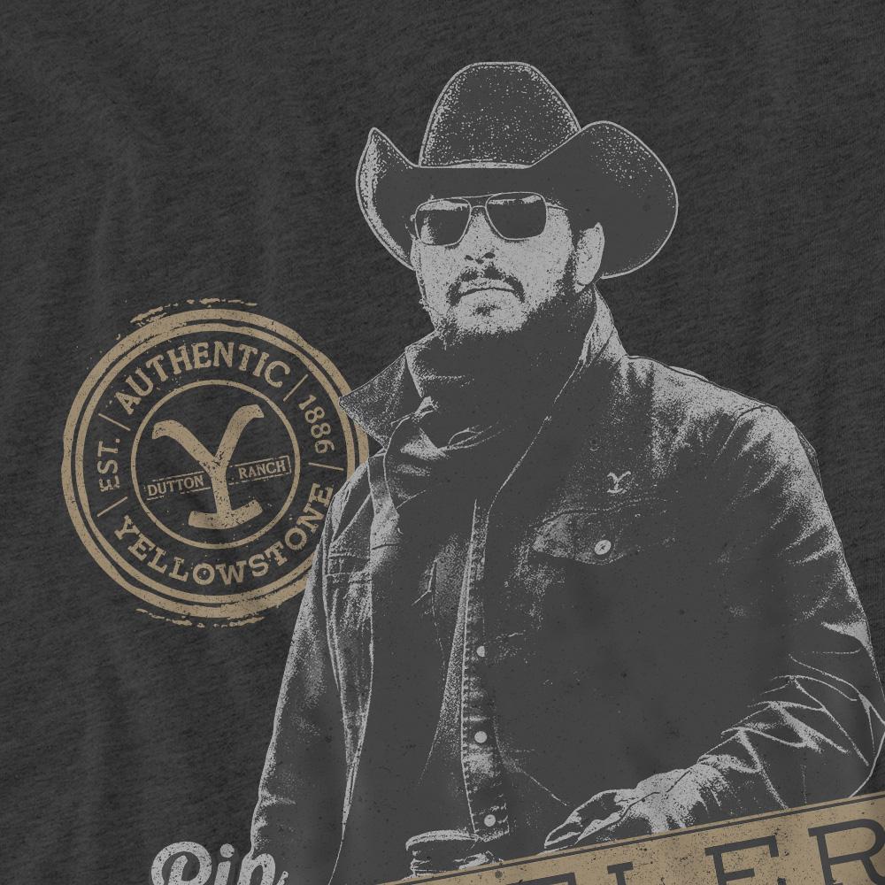 Charcoal - Pack Shot - Yellowstone Unisex Adult Rip Wheeler T-Shirt