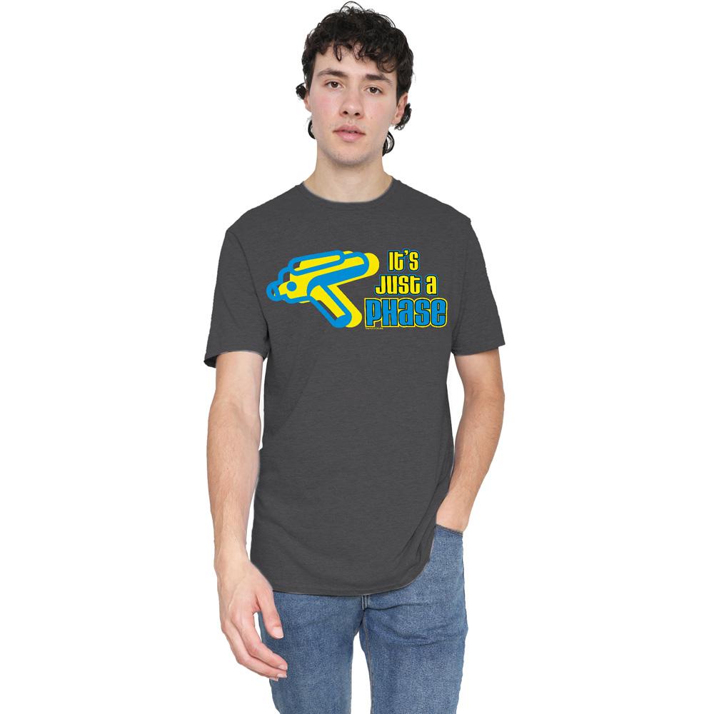 Charcoal - Lifestyle - Star Trek Quogs Unisex Adult Just a Phase T-Shirt