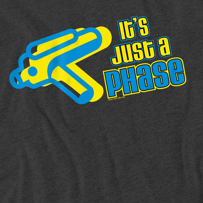 Charcoal - Pack Shot - Star Trek Quogs Unisex Adult Just a Phase T-Shirt