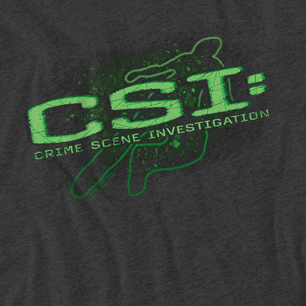Charcoal - Pack Shot - CSI Unisex Adult Shadow Sketch T-Shirt