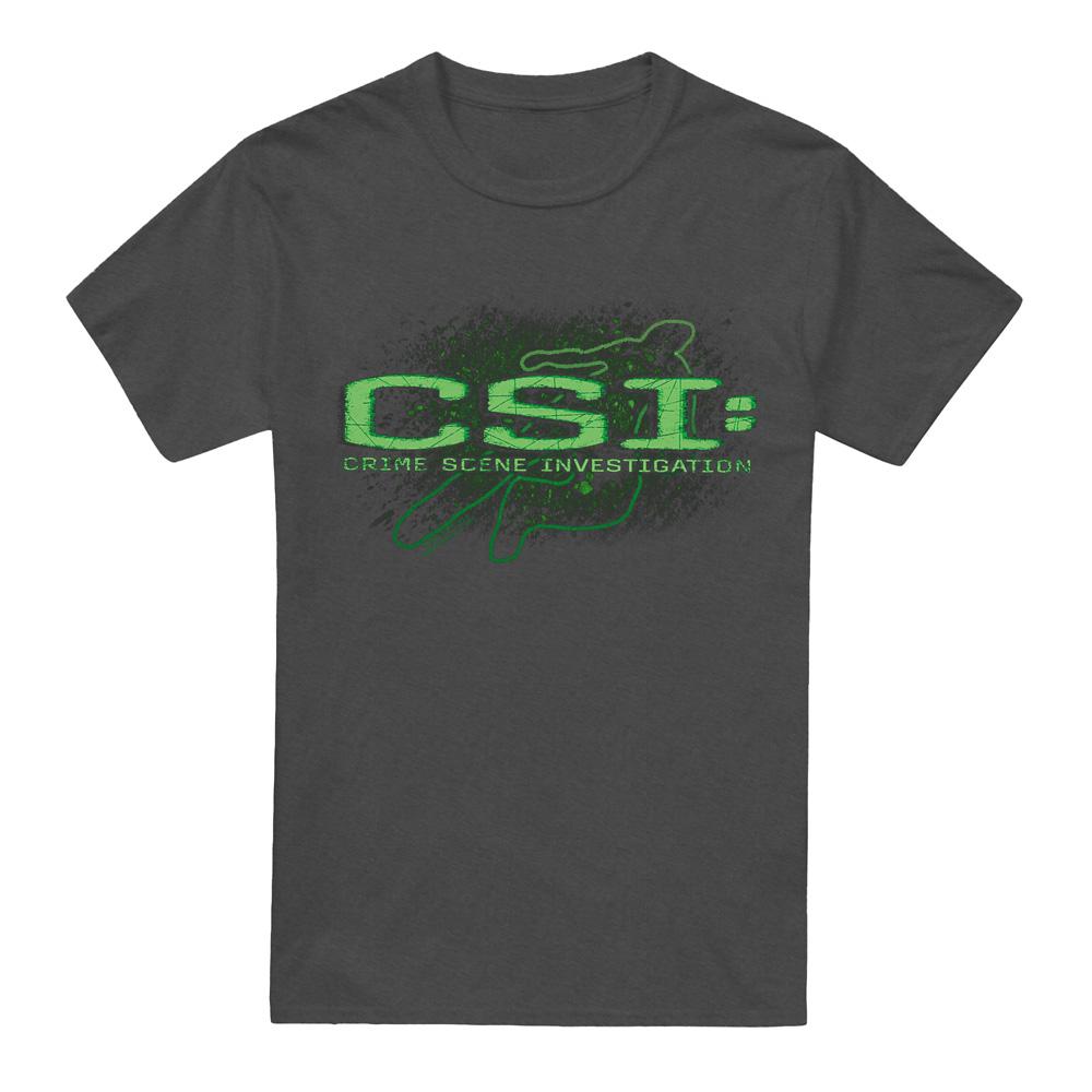 Charcoal - Front - CSI Unisex Adult Shadow Sketch T-Shirt
